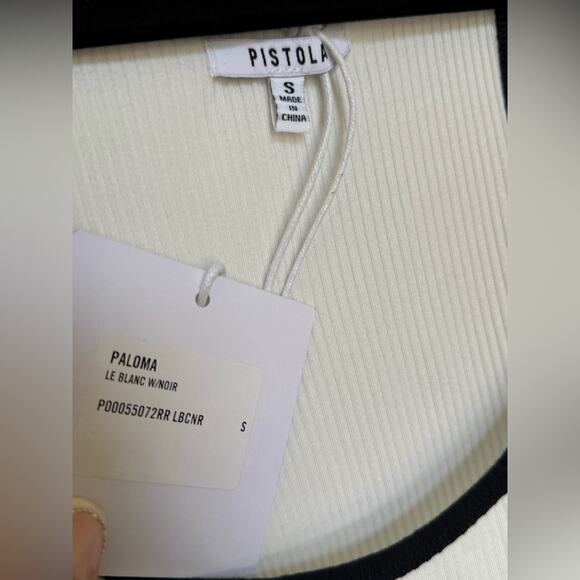 Pistola Paloma Everyday Tank in Le Blanc White and Noir Black Women’s Small - Picture 5 of 6